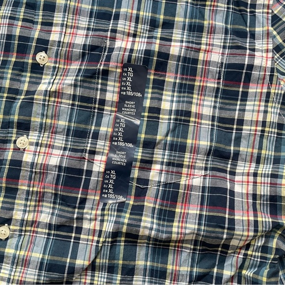 Gap Plaid Button Down Shirt Men’s Size XL Slim Fit Multicolor NWT Short Sleeve - Picture 6 of 10